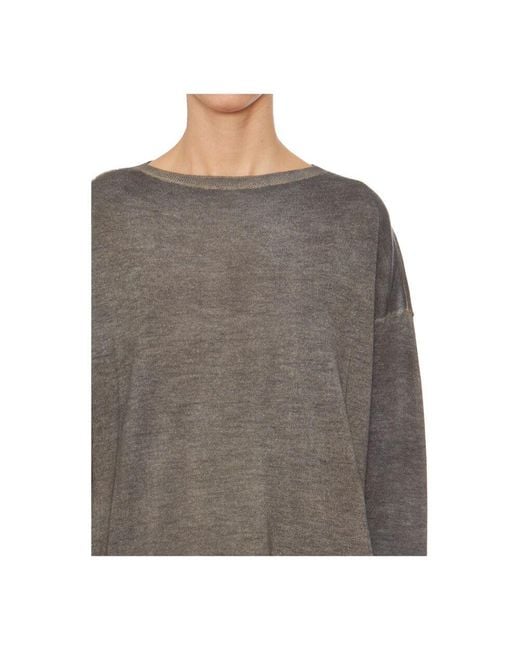 Avant Toi Gray Boot-ausschnitt pullover