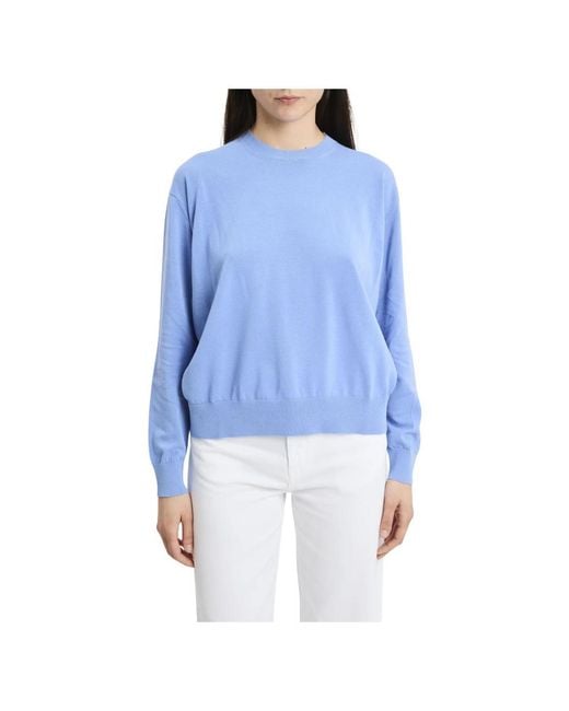 Semicouture Blue Round-Neck Knitwear