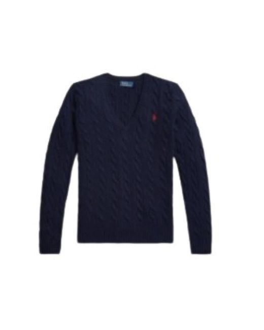 Polo Ralph Lauren Blue V-Neck Knitwear