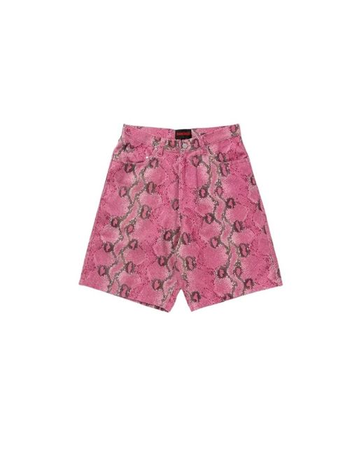 Shorts > denim shorts Pleasures pour homme en coloris Pink