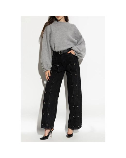ROTATE BIRGER CHRISTENSEN Gray Round-Neck Knitwear
