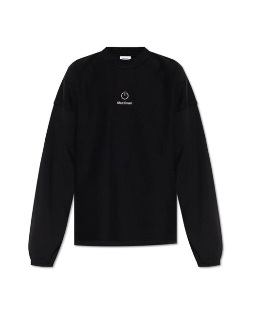 Long Sleeve Tops Vetements de color Black