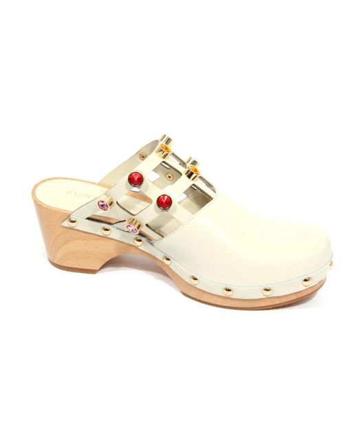 Kurt Geiger Heeled Mules in het White