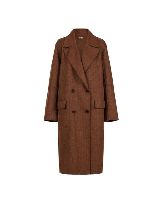 Iceberg Double-Breasted Coats in het Brown