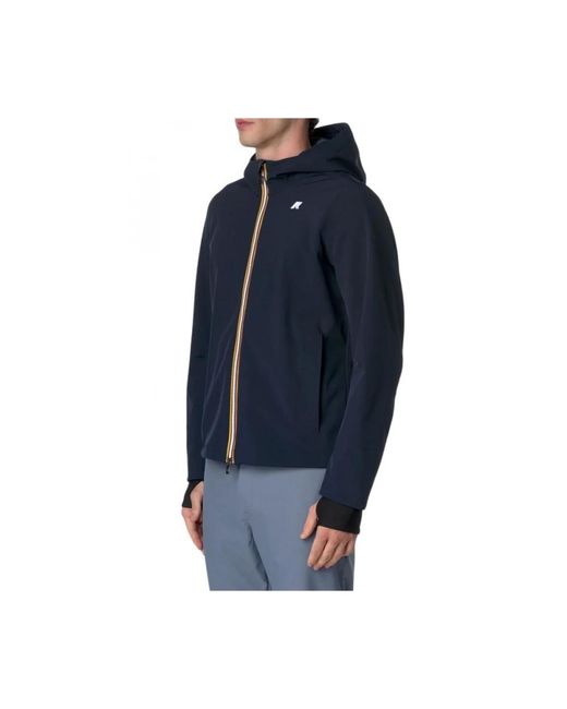 K-Way Jassen ,Blauw ,Stijlvolle Blouson Jas in het Blue voor heren