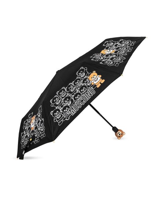 Moschino Black Regenschirm mit logo