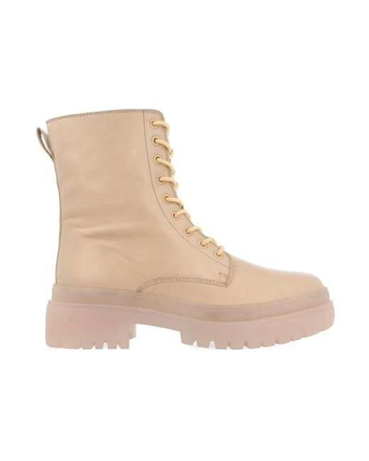 Gioseppo Natural Lace-Up Boots