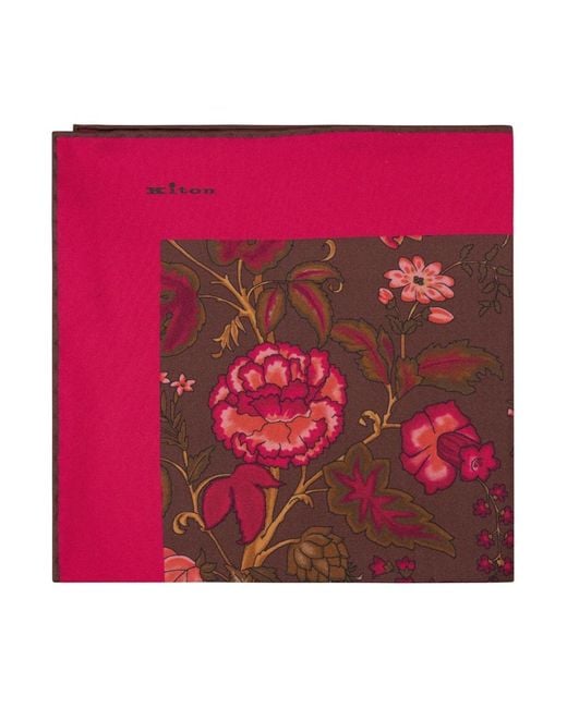 Silky Scarves Kiton pour homme en coloris Red
