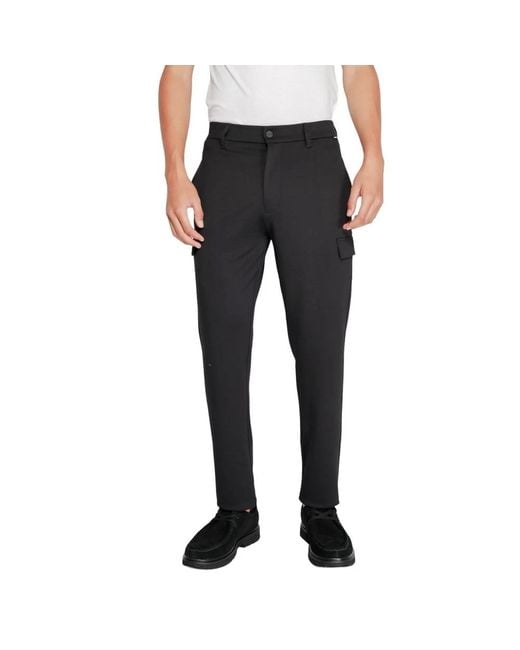 Slim-Fit Trousers di Calvin Klein in Black da Uomo