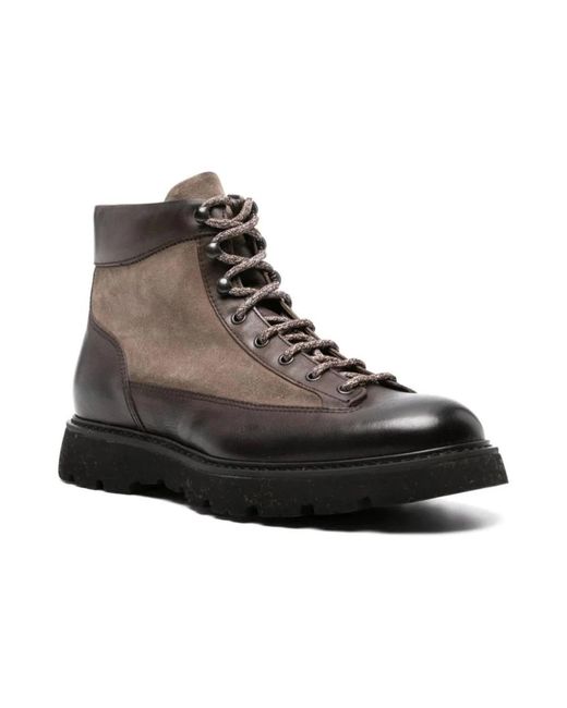 Doucal's Brown Lace-Up Boots for men