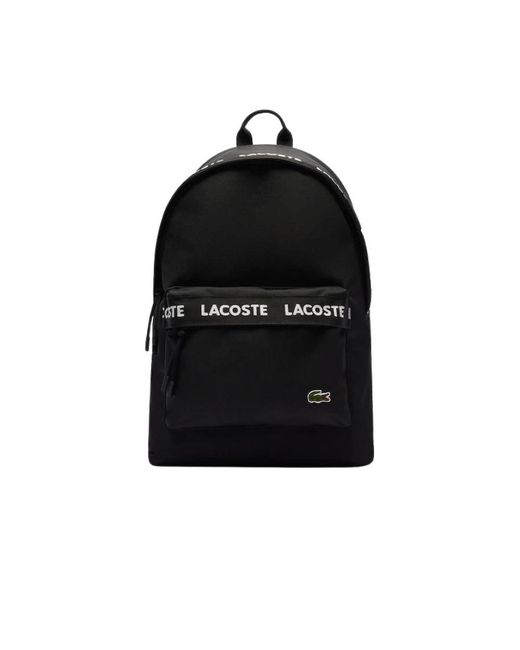 Lacoste Black Neocroc seasonal rucksack tape noir