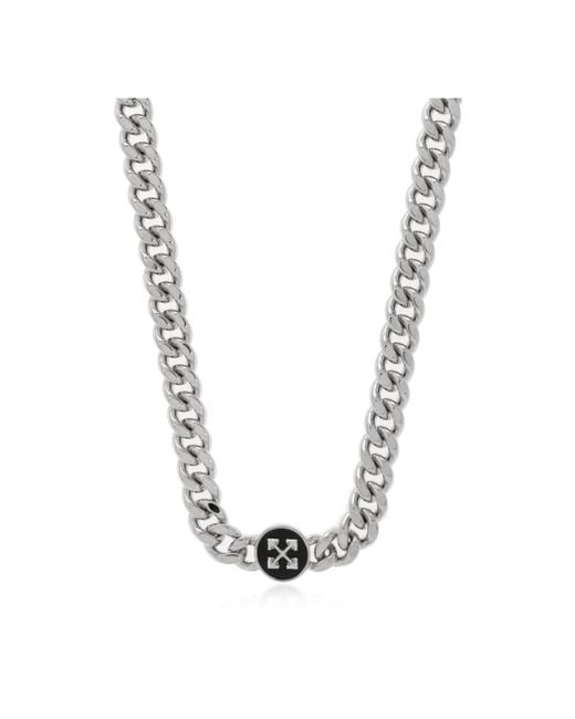 Off-White c/o Virgil Abloh Messing Ketting in het Metallic voor heren
