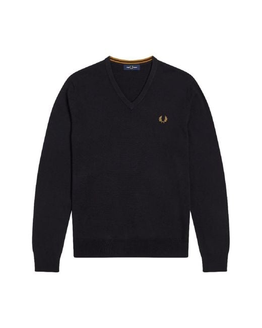 V-Neck Knitwear Fred Perry pour homme en coloris Blue