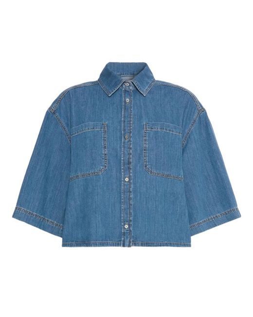 Weekend by Maxmara 008 Medio Used Denim Shirt in het Blue
