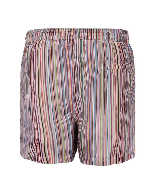 Paul Smith Badmode ,Veelkleurig ,Polyester Stijlvolle Zwemkleding Met Trekkoord in het Purple voor heren