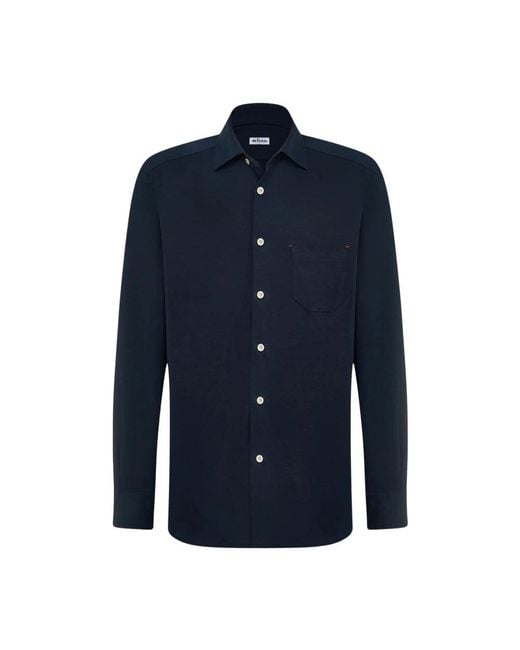 Kiton Blue Casual Shirts for men