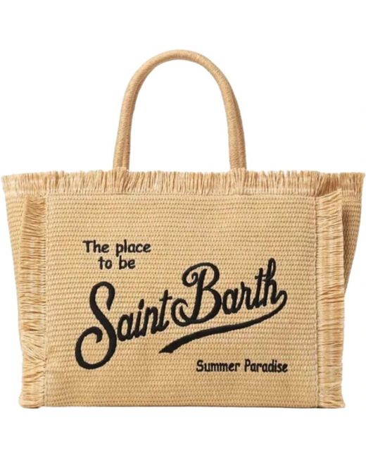 Mc2 Saint Barth Natural Schultertasche Zusammensetzung 100% Seo