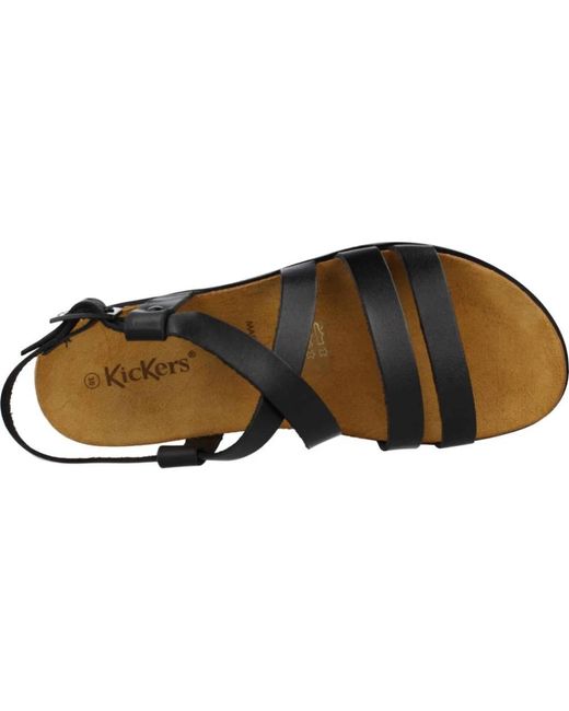 Kickers Black Schnalle flache sandalen