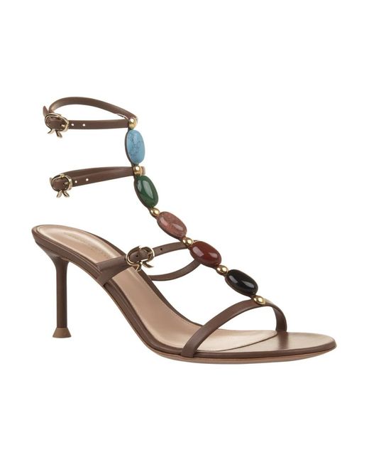 Gianvito Rossi Metallic High Heel Sandals