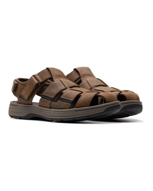 Flat Sandals di Clarks in Brown da Uomo