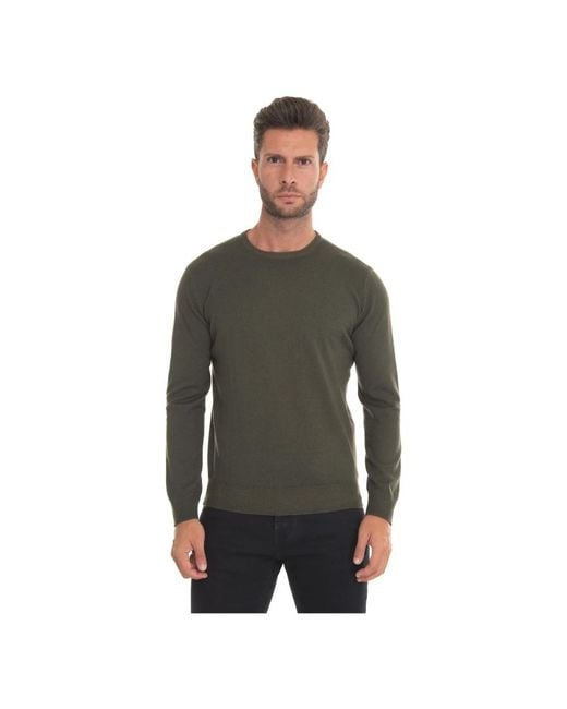 hindustrie Green Round-Neck Knitwear for men