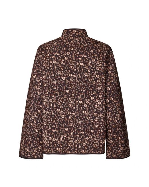 Lolly's Laundry Jassen ,Veelkleurig ,Donker Mokka Jas Ls Model in het Brown