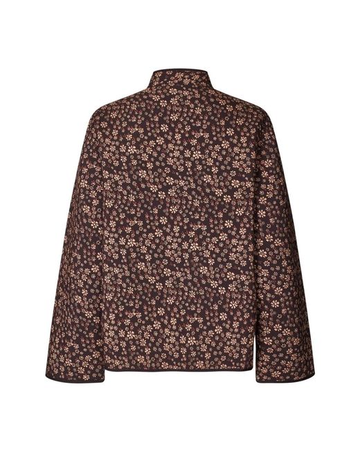 Lolly's Laundry Jassen ,Veelkleurig ,Donker Mokka Jas Ls Model in het Brown