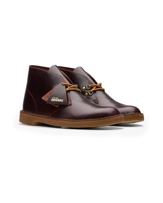 Clarks Brown Lace-Up Boots