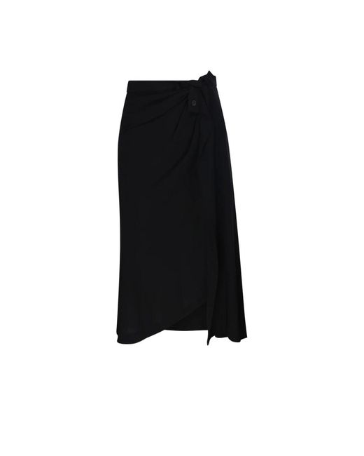 Balenciaga Black Midi Skirts