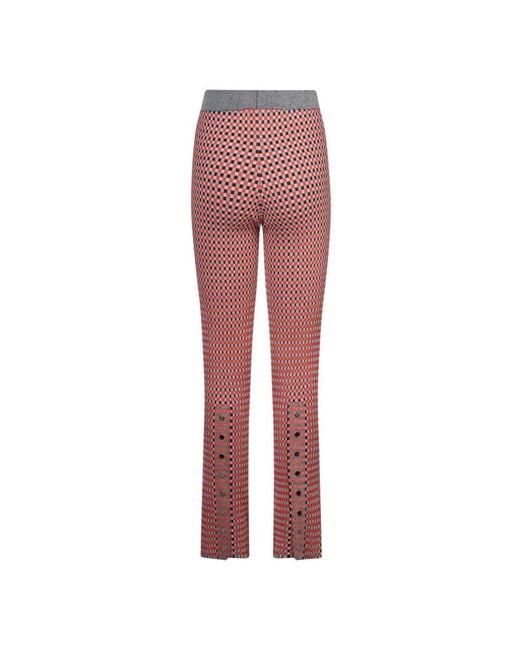 Rabanne Red Slim-Fit Trousers
