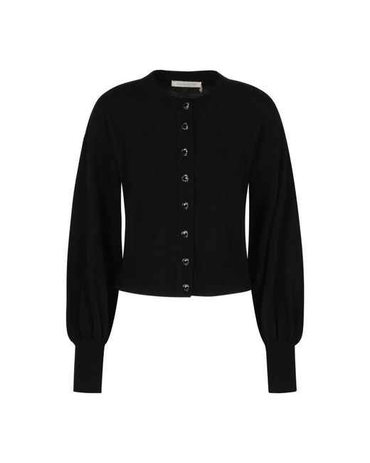 Zimmermann Truien & Vesten ,Zwart ,Wol Zwart Jewel Button Cardigan Sweaters in het Black