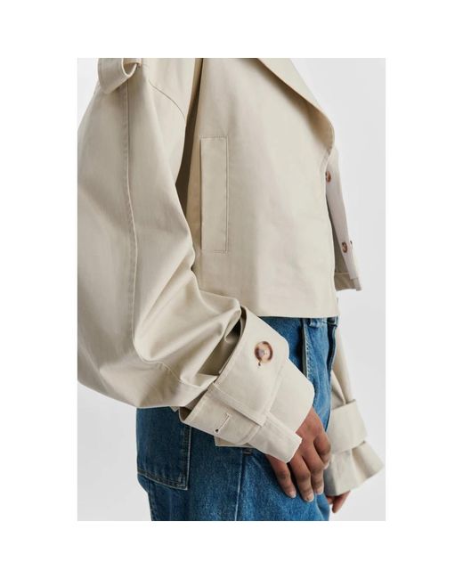 Axel Arigato Natural Gaia cropped trench coat