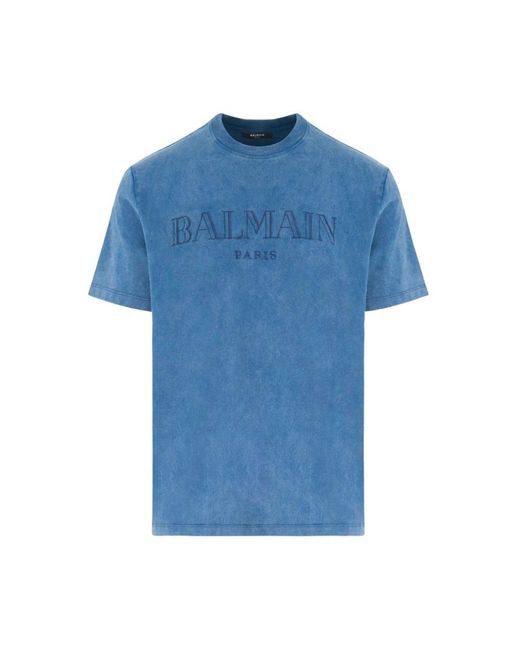 Balmain Blue T-Shirts for men