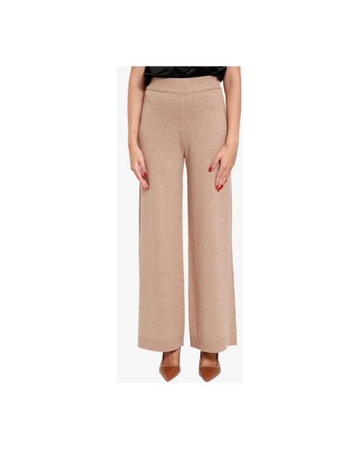 Wide Trousers Pennyblack de color Natural