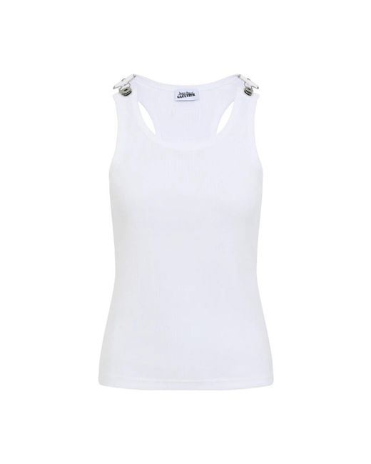 Jean Paul Gaultier White Sleeveless Tops