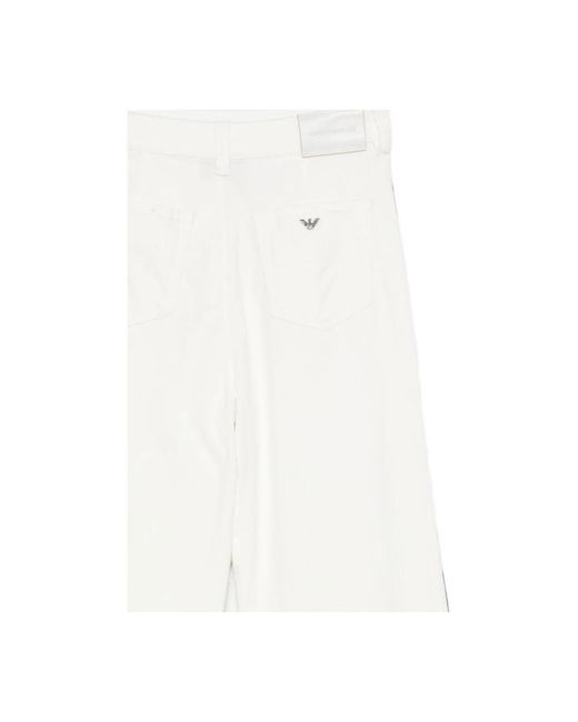 Emporio Armani White Wide Jeans