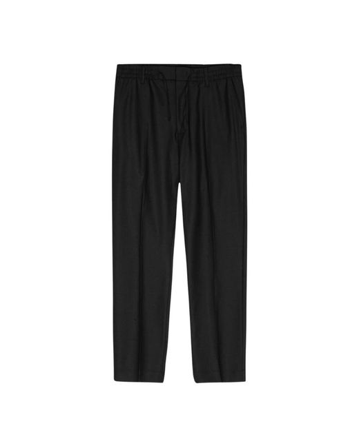 NN07 Black Straight Trousers for men