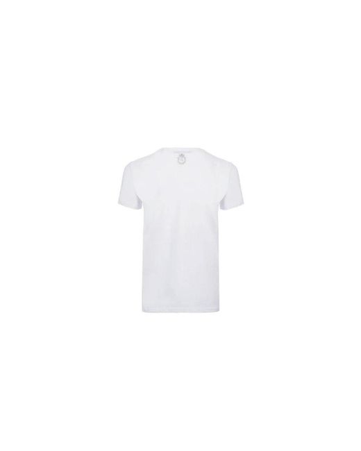 Billionaire Weißes logo-print-baumwoll-t-shirt in White für Herren