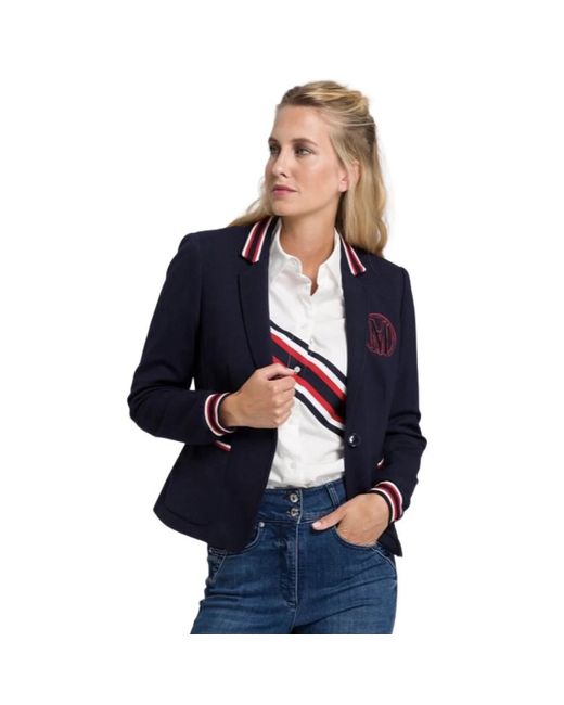 MARC AUREL Jassen ,Blauw ,Premium Blazer Jas 3680 7011 in het Blue