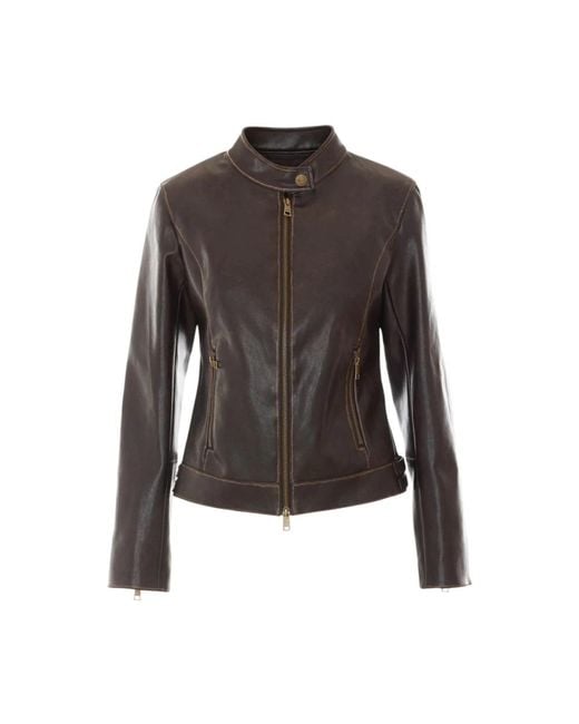Liu Jo Brown Leather Jackets