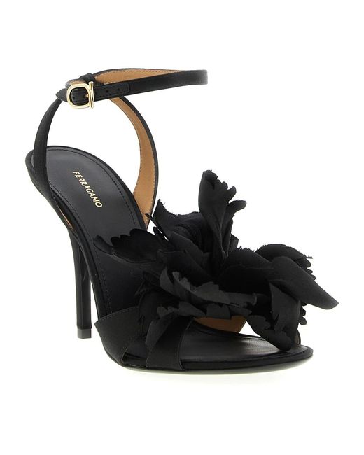 Ferragamo Black High Heel Sandals