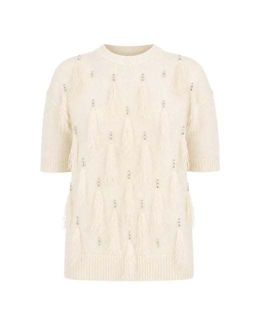 Max Mara Natural Round-Neck Knitwear