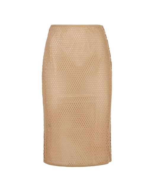 Prada Rokken ,Katoen Cotton Mesh Rok in het Natural