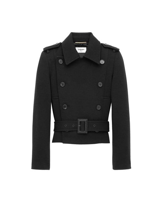 Saint Laurent Jassen ,Zwart ,Jersey Jack Vest in het Black