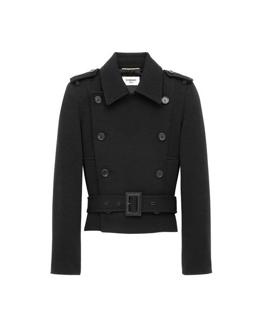 Saint Laurent Jassen ,Zwart ,Jersey Jack Vest in het Black