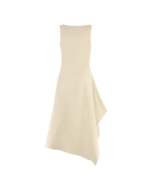 Bottega Veneta Natural Midi Dresses