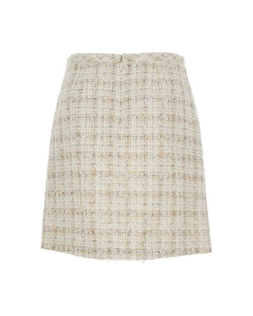 Versace Rokken ,Tweed Tweed Rok Met Medusa Head in het Natural
