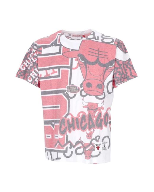 T-Shirts Mitchell & Ness de hombre de color Pink
