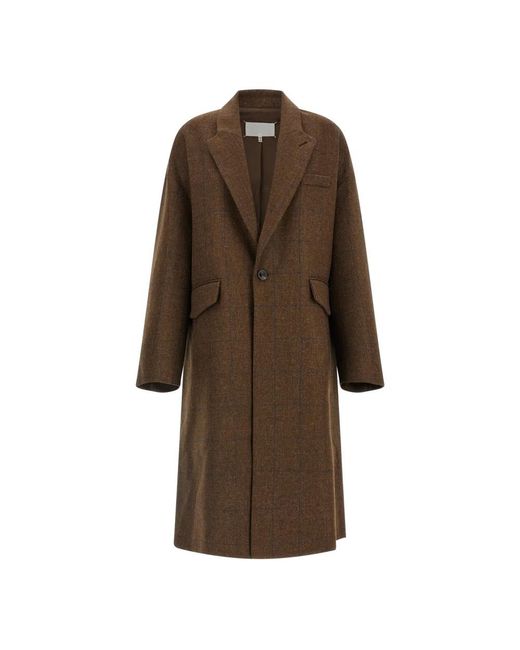 Maison Margiela Brown Single-Breasted Coats