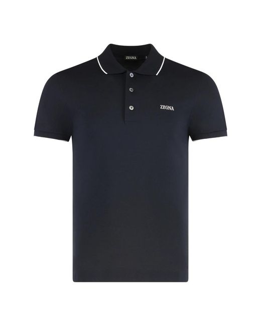 Zegna Black Polo Shirts for men